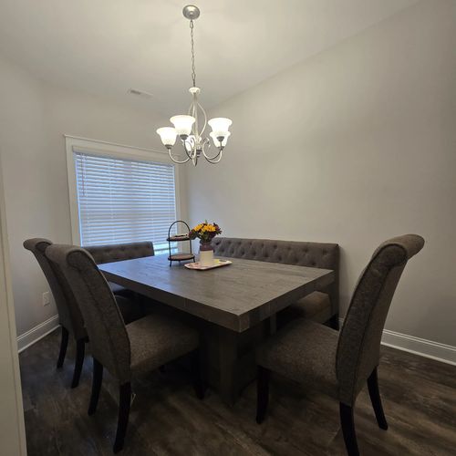 Dining room seating six